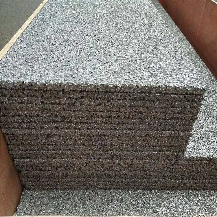 China Soundproof Porous Open Cell Aluminium Foam Panels Spherical Soundproof Metal Aluminum Foam Al Sheet