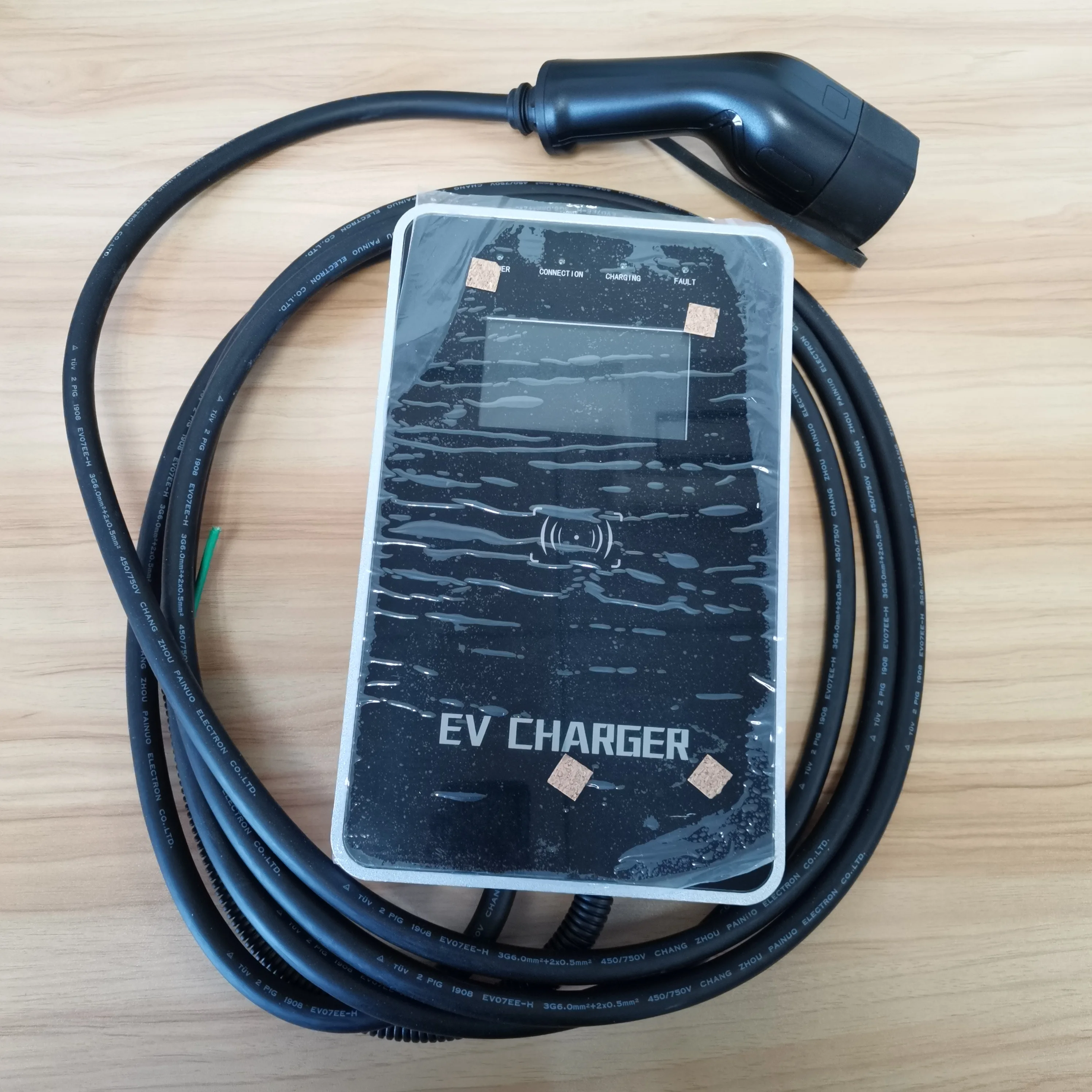  22kw wallbox зарядное устройство Type2 AC 32A 3 фазы ev с ЖК-дисплеем экран IEC зарядная станция для