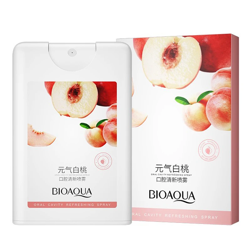 BIOAQUA Wholesale Portable White Peach Oral Spray Sweet Breath Care Mouth Care
