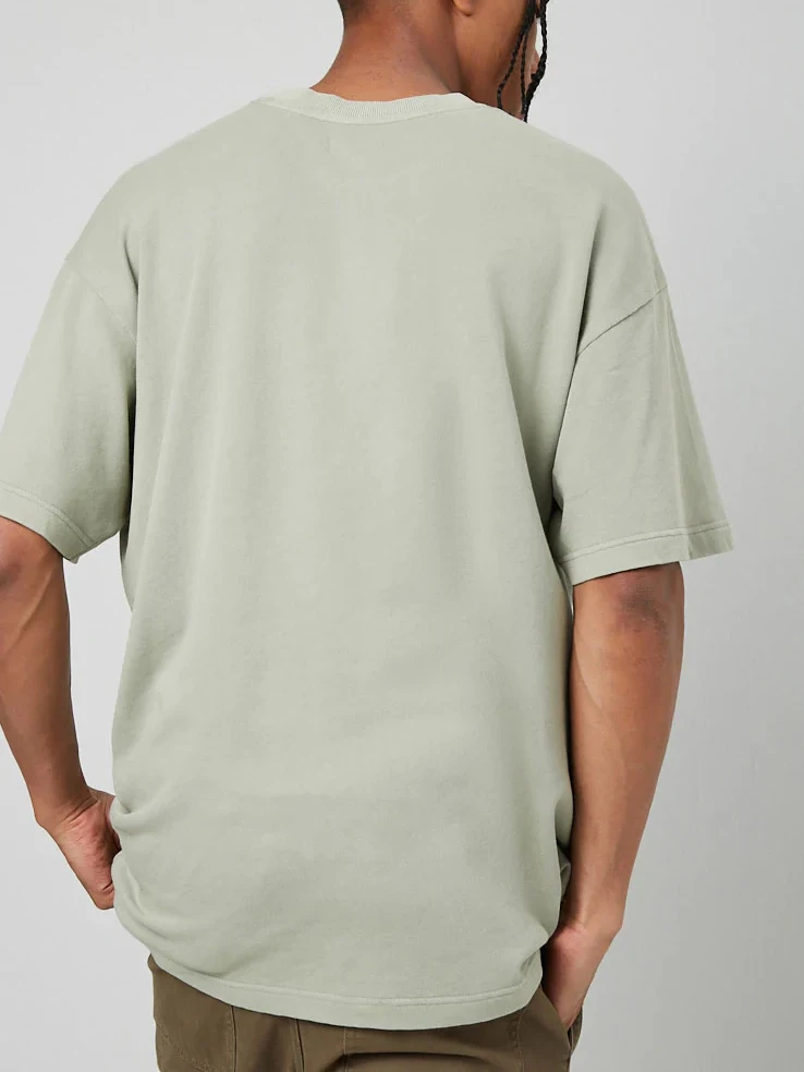 High quality Oversized custom logo fabric hip hop blank plain loose men t