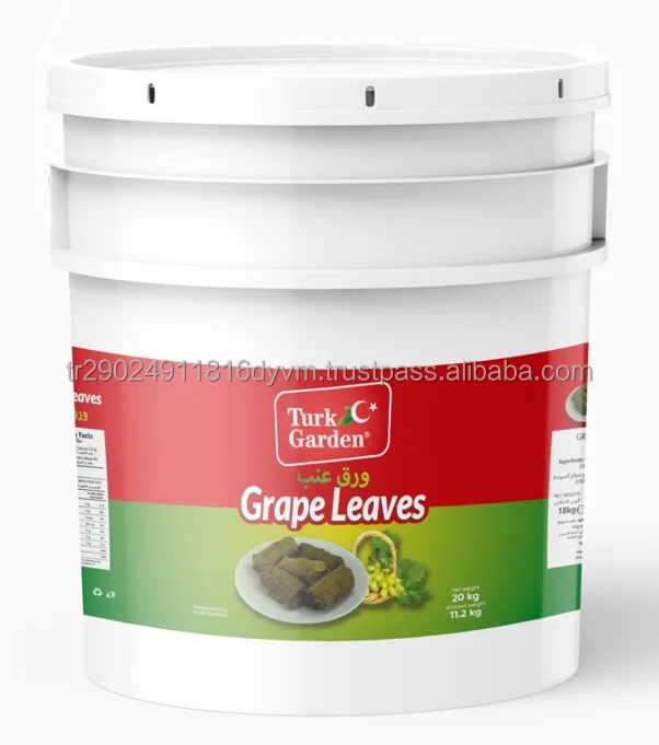 Grape Leaves in Vented Pail High Quality Grape Leaves in Brine Premium Quality Turkey Origin %100 Natural 20kg from Turkey 20 Kg