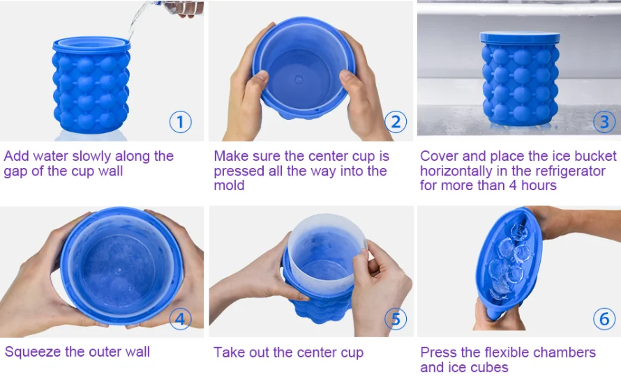 Ice Cube Maker Ice Trays Silicone Mold Kitchen Accessories Ice Ball Maker Silicone Tray Mold Popular 2022 Shape of The Barrel