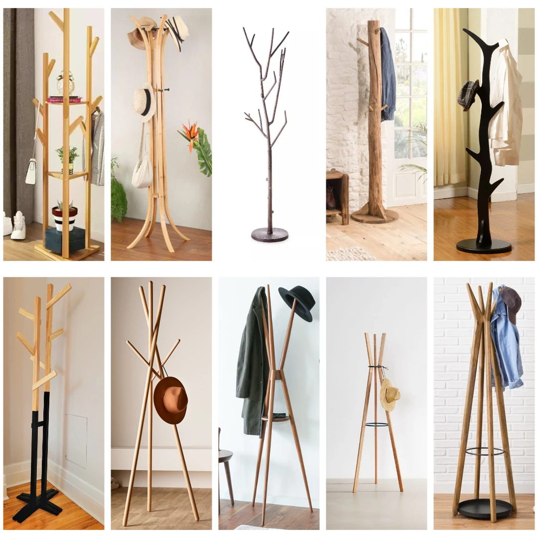 Wholesale Custom Wooden Home Furniture From Vietnam Whatapp +84916611103 Gold Stainless Steel Coat Rack
