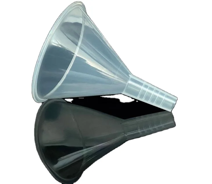 Hot Selling  Plastic Funnel 50mm plastic PP transparent funnel, liquid-separating funnel, conical triangular long-neck
