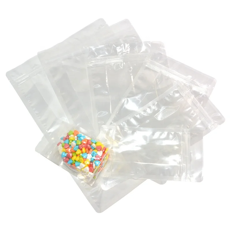 50 Pcs Transparent Flat Bottom Box Pouch Stand Up Zip lock Eight Sides Seal Bag Side Gusset Clear Plastic  1 Pound Coffee Bags