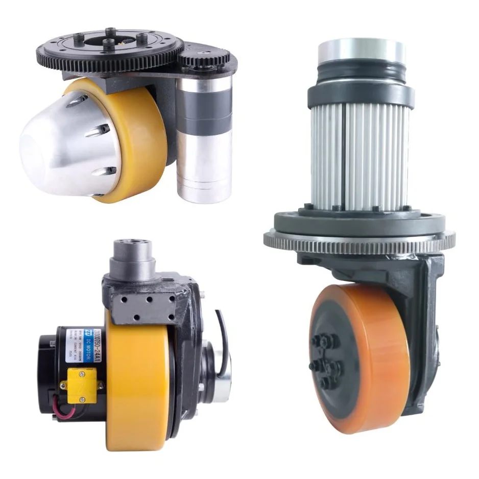 High Torque DC Brush or Brushless Independent Steering Differential Drive Wheel For AGV or Forklift Cleaning Machine