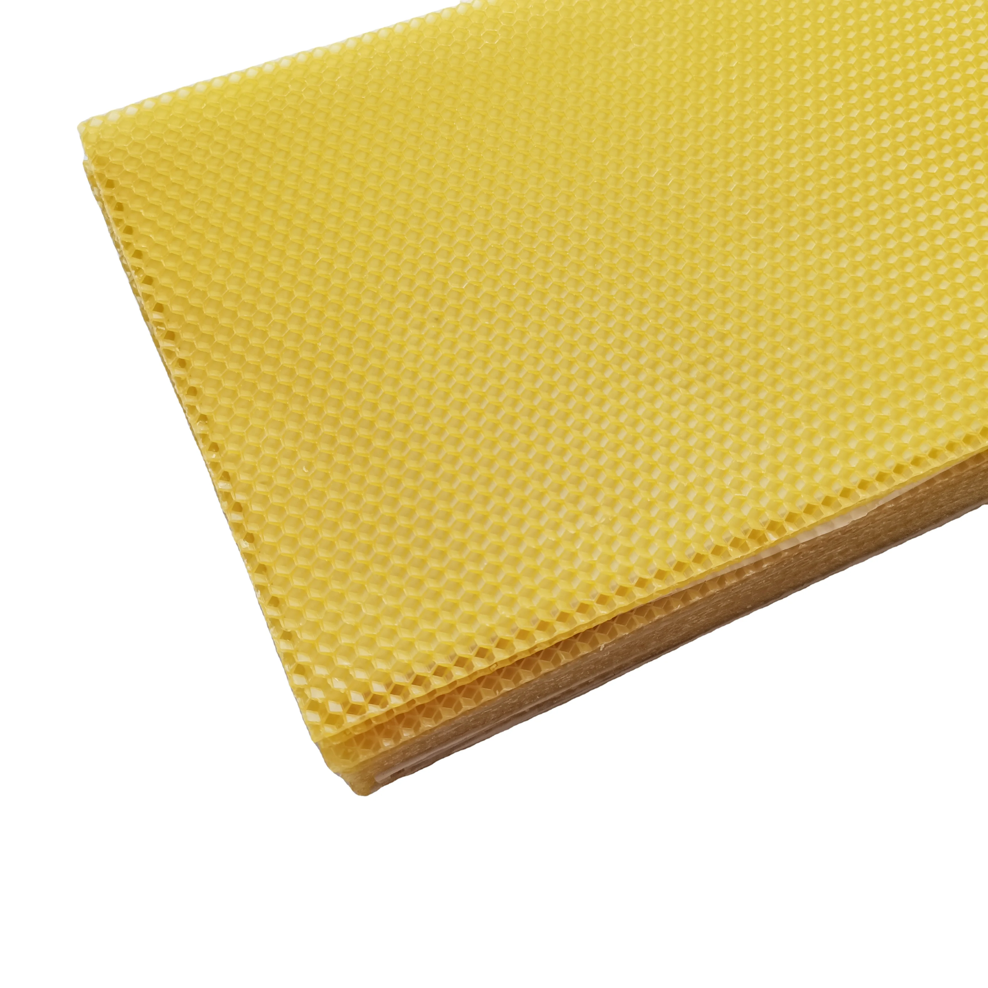 100% pure yellow beeswax comb foundation sheet for bee frames