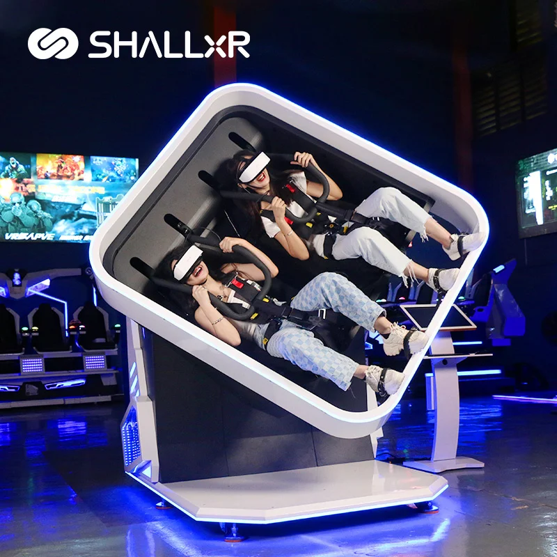ShallxR Full Motion 2 Seat 360 Degree Roll Coaster 9D VR Virtual Reality Chair Simulator