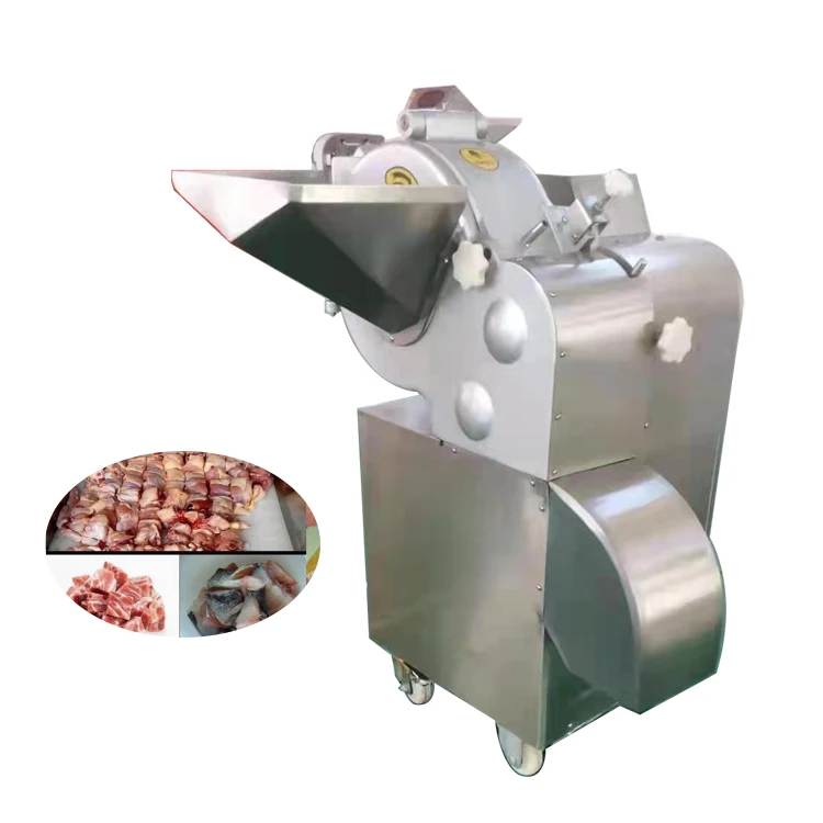 Fresh Boneless Chicken Breast Cube Dicer Dice Dicing Cutting Machine