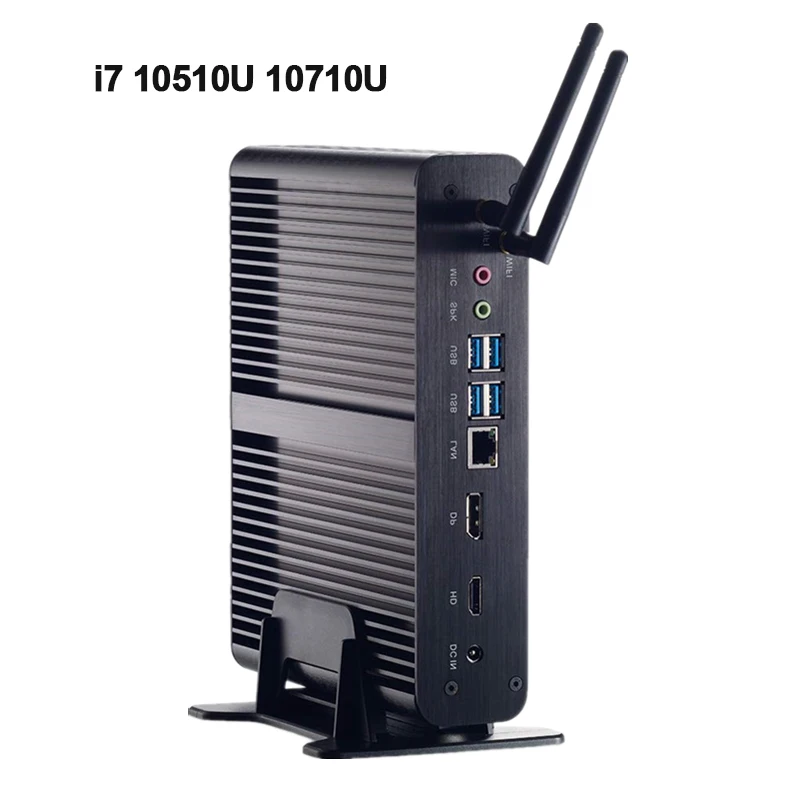 New 12th Gen Fanless Mini PC Core i7 1265U 1165G7 10710U Gaming Micro Desktop Computer NUC 4K HTPC 2*DDR4 NVMe SSD