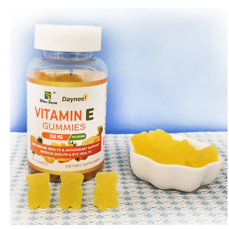 Winstown daynee vitamin E gummies Мультивитаминные мягкие конфеты на заказ отбеливающие свечение для кожи витамин C d3 k2 мармелаи