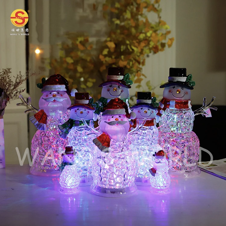 Merry Christmas Light LED Large Middle Small Size Acrylic Christmas Ornament Lighting