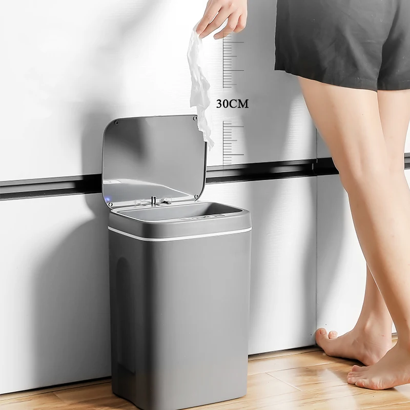Automatic Sensor Waterproof Waste Bins 12L 14L 16L Intelligent Touchless Smart Trash Can Modern Smart Trash Bin Rubbish Cans
