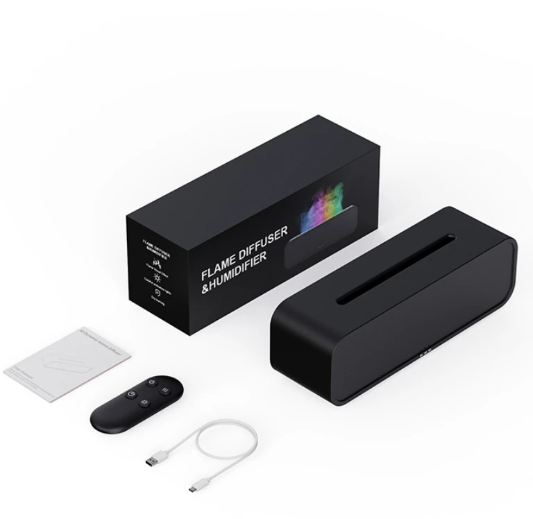 New music pickup rhythm flame aromatherapy machine voice-activated desktop spray humidifier Remote Control Bluetooth Audio