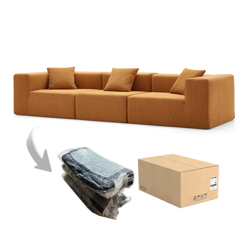 HANYEE Couch 3 Seats Home Furniture Wholesale Fabric Modern Luxury High-end Design Modern Vacuum Compression Sofa Casual Set