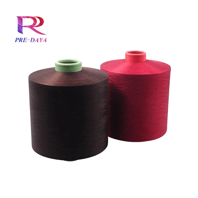 Polyester DTY colored yarn 75D-100D-150D-300D-450D-600D heavy mesh light mesh