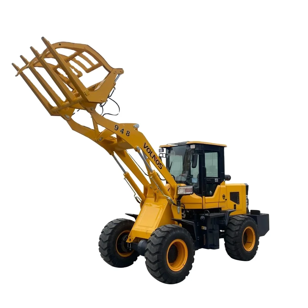 Chinese Volnos Brand Vol-948 2 Ton Mulcher Garden Diesel Bucket Agricultural Compact Small Mini Front End Loader For Sale