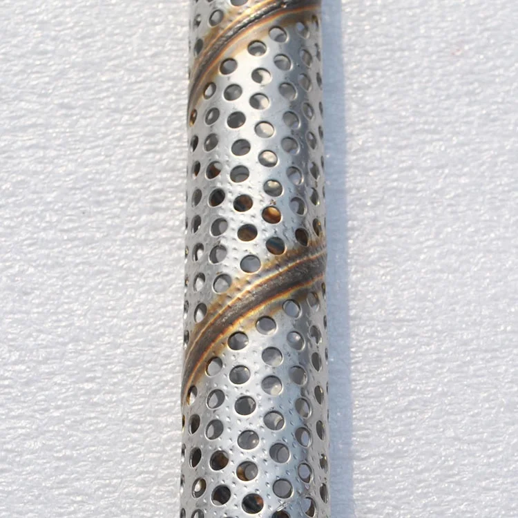 Customized Not Polishing Stainless steel 304 316 316L perforated cylinder/perforated metal mesh Stainless steel filter pipe tube