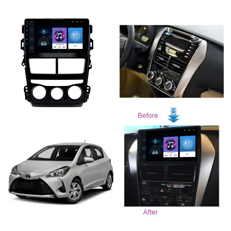 For toyota vios yaris 2018 2019 2020 Android 10 car radio dvd gps stereo player 9 inch screen car multimedia system