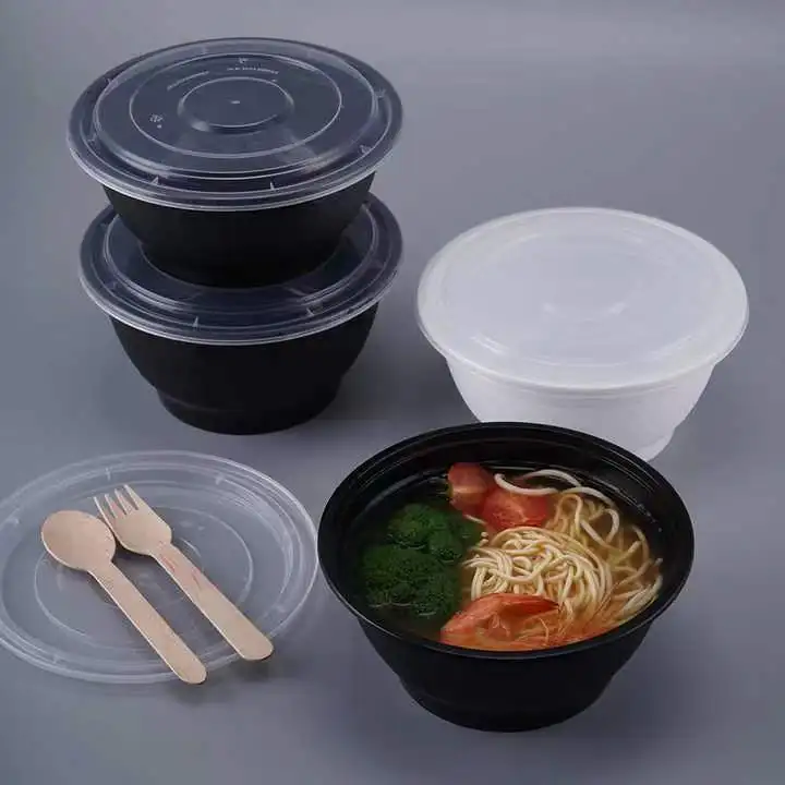 16oz 24oz Large quantity is preferred round plastic disposable food container Good quality bowl food container disposable