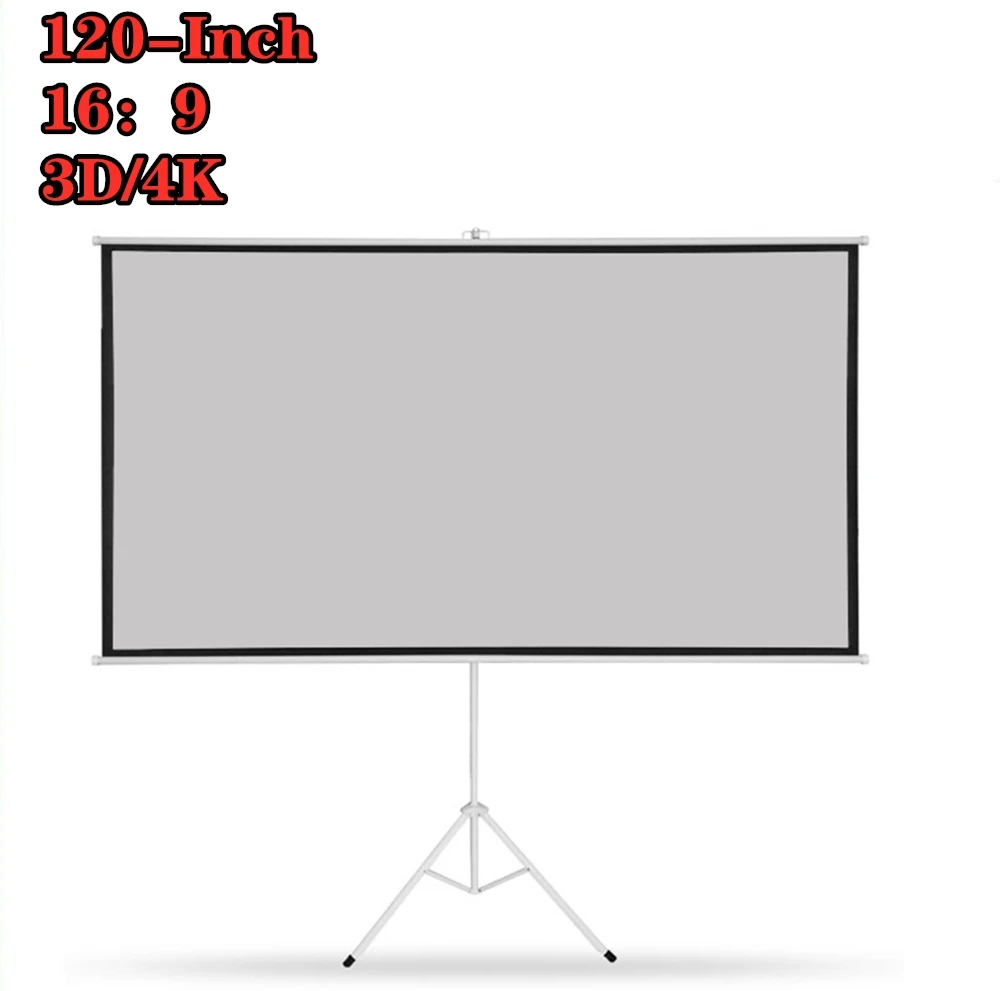 2021 XIDU Outdoor Tripod Projector Screen 120-inch Portable Projector Drop-down Screen 3D 4K Outdoor Projector Screen And Stand