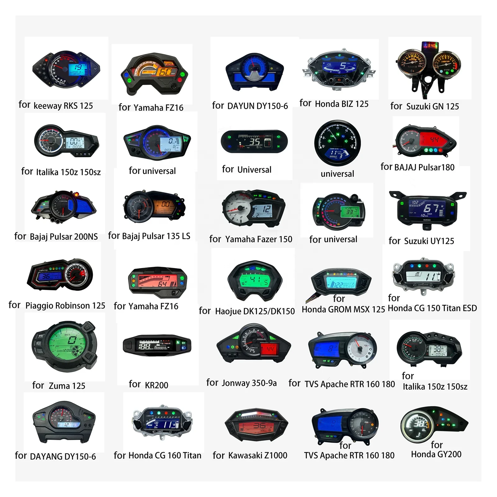 Top Choice for Distributors LCD Motorcycle gauge mini Motorbike Speedometer  for dirt bike Keweis K16 250cc
