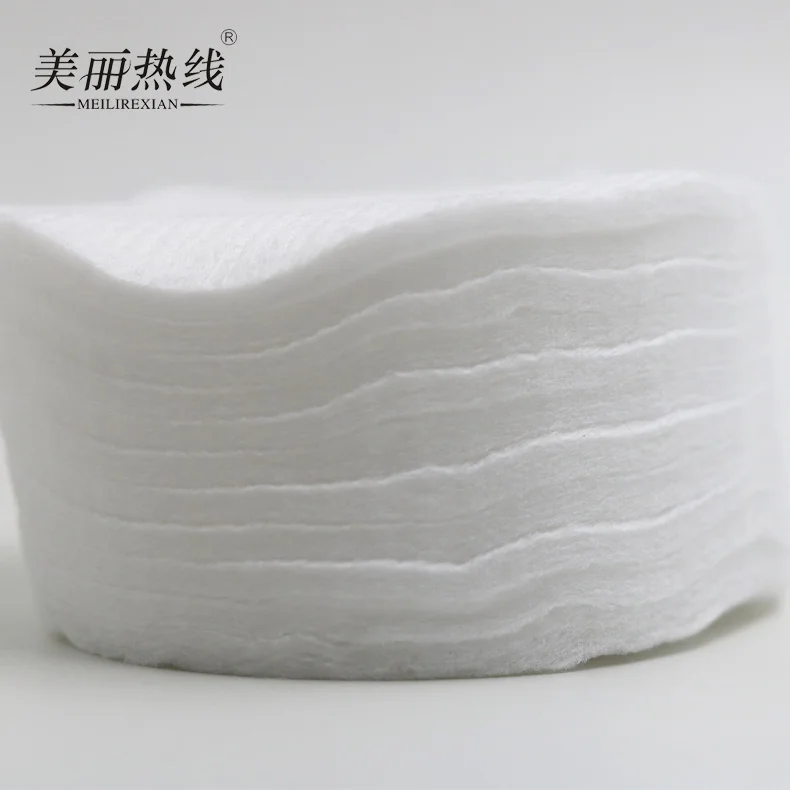 Customized luxury soft biodegradable organic cosmetic round face cotton pads