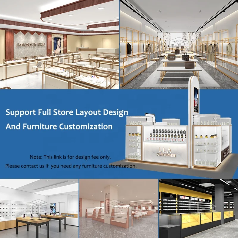 Custom Modern Mall Kiosk Watches Pearl Store Furniture Decoration Jewelry Display Counter Cabinet Showcase for Gold Jewelry Shop