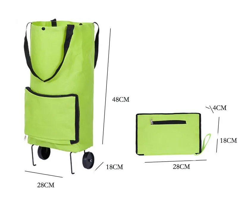 Factory wholesale reusable shopping bags folding shopping trolley bag tote