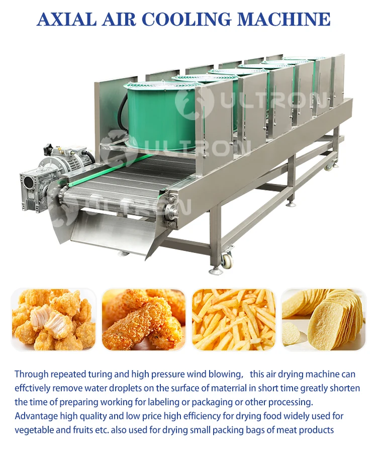 Crispy Fried Onion Rings Broad Beans Frying Production Line Chicken French Fries