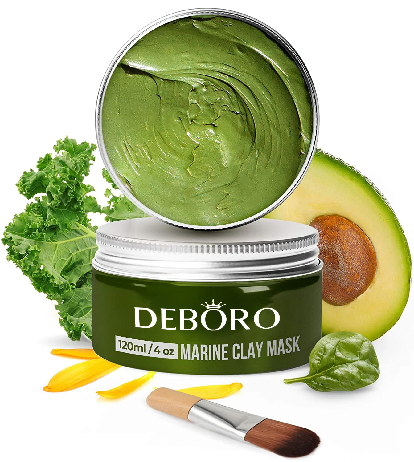 100% VEGAN  Organic Cleansing Skin Care Avocado Face Mask for Acne Hydrating Remove Blackhead Avocado mud mask