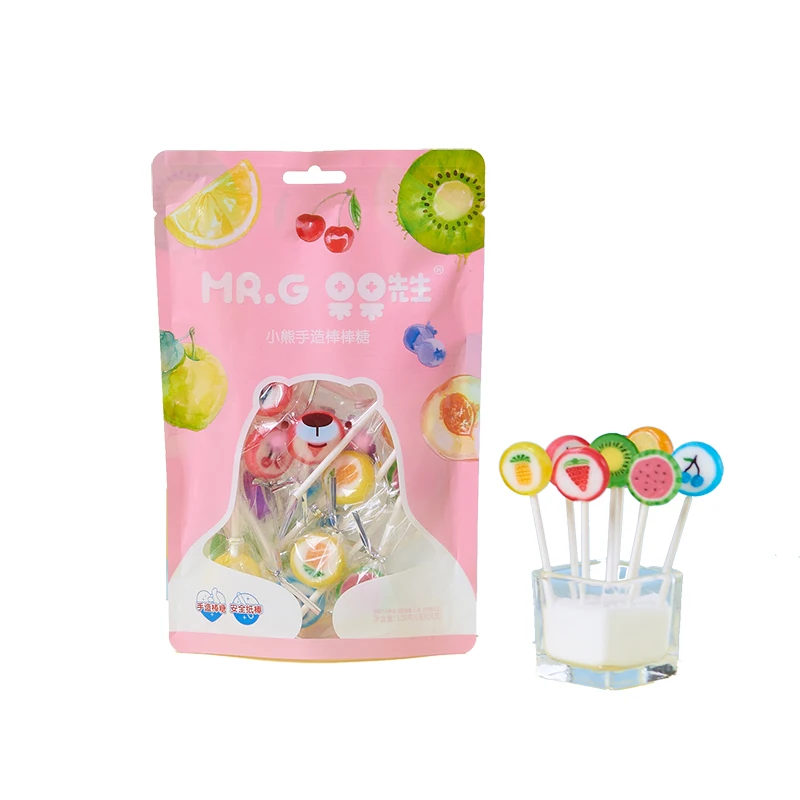 Promotional Food & Candy Customized Novelty Ball Shaped Fruity Hard Lollipops Candy