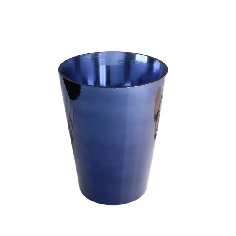 Luxury Custom Iridescent Blue Candle Glass Jar For Candle Making 246oz