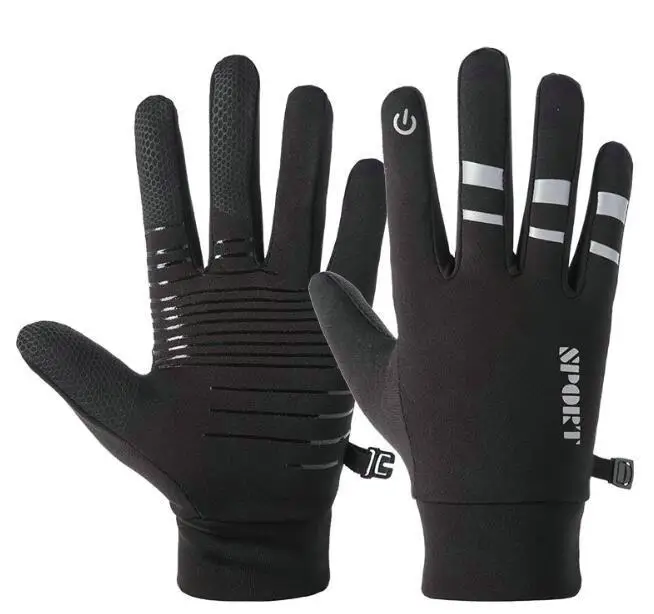 Оптовая продажа, износостойкие дышащие Нескользящие велосипедные перчатки, светоотражающие перчатки на весь палец для мужчин и женщин, перчатки для альпинизма