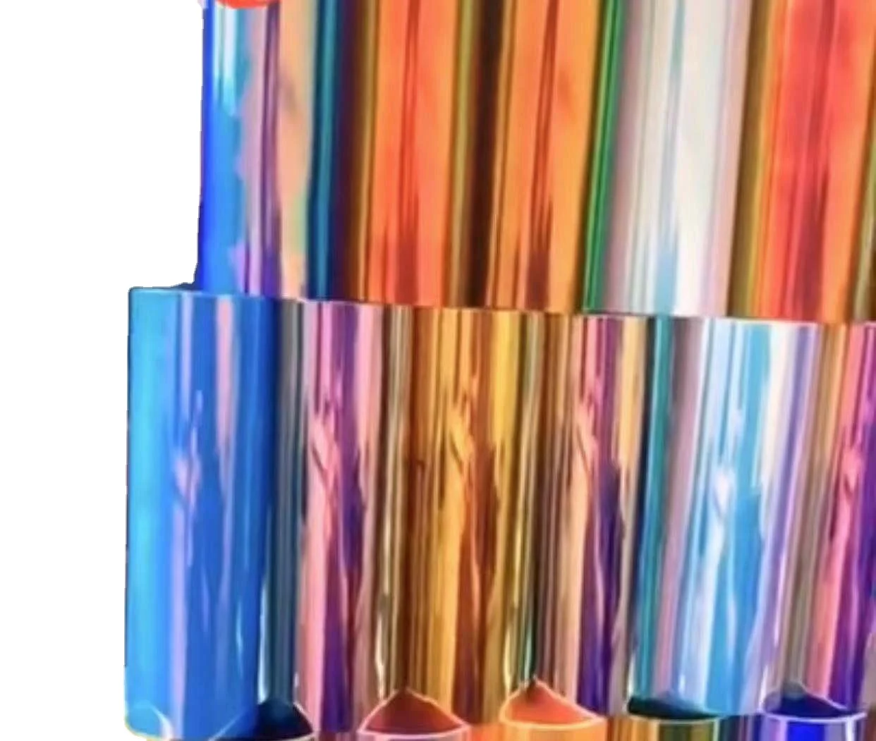 Liquid crystal color changing UV ink green to blue