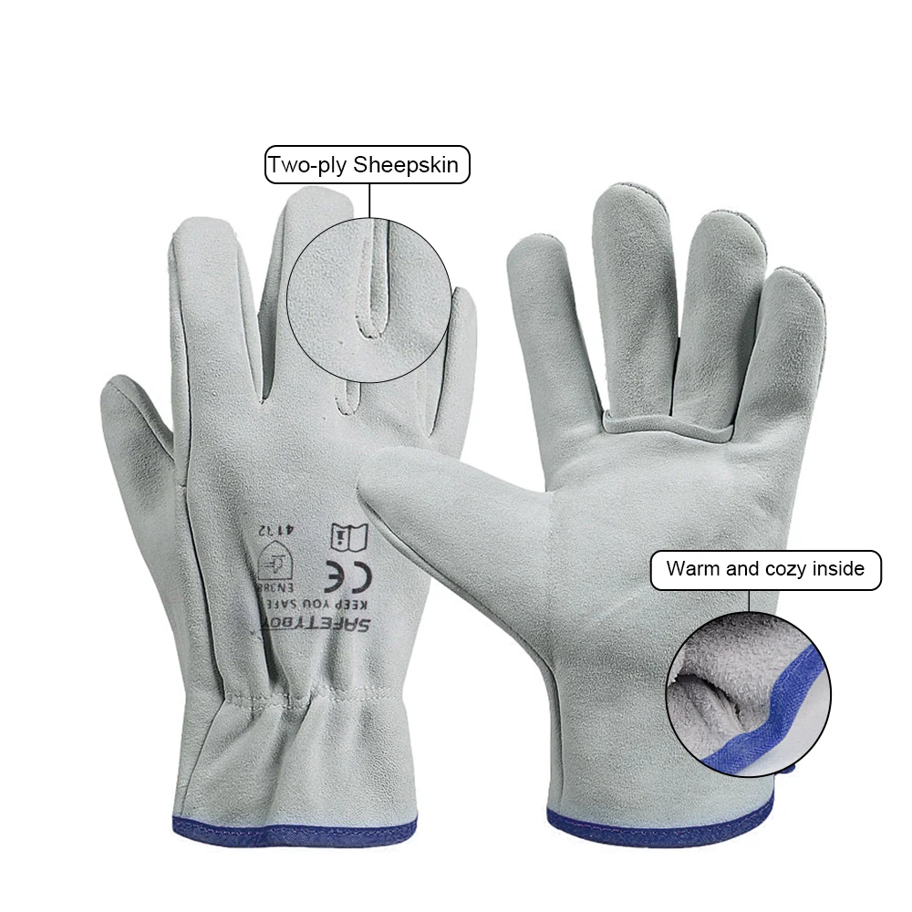 SAFETYBOY YL1930 Men General Glove Leather Driving Construction Industrial Working Gloves Breathable Soft Flexible Safety Gloves