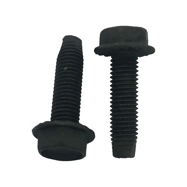 Carbon steel Indented Hex Washer Head 7/16 inch Across The Flats Tri-Point Thread Forming Bolts with Serrations Under The Head