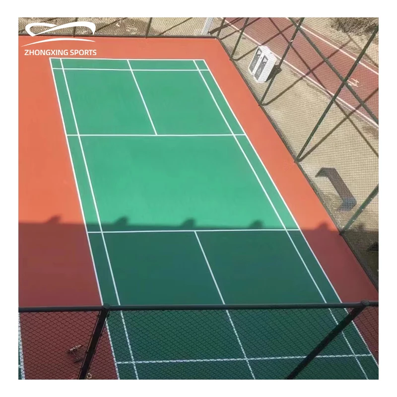 Factory Wholesale Silicon Pu Sports Flooring Outdoor Anti Slip Floor Spu Rubber Basketball Material Silicon Pu Tennis Court