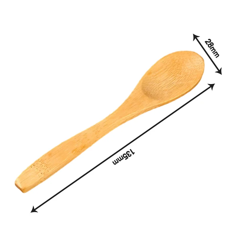 Handmade Small Wooden Spoon Honey Teaspoon Seasoning Coffee Tea Sugar Salt Jam Mustard Ice Cream Bamboo Spoons