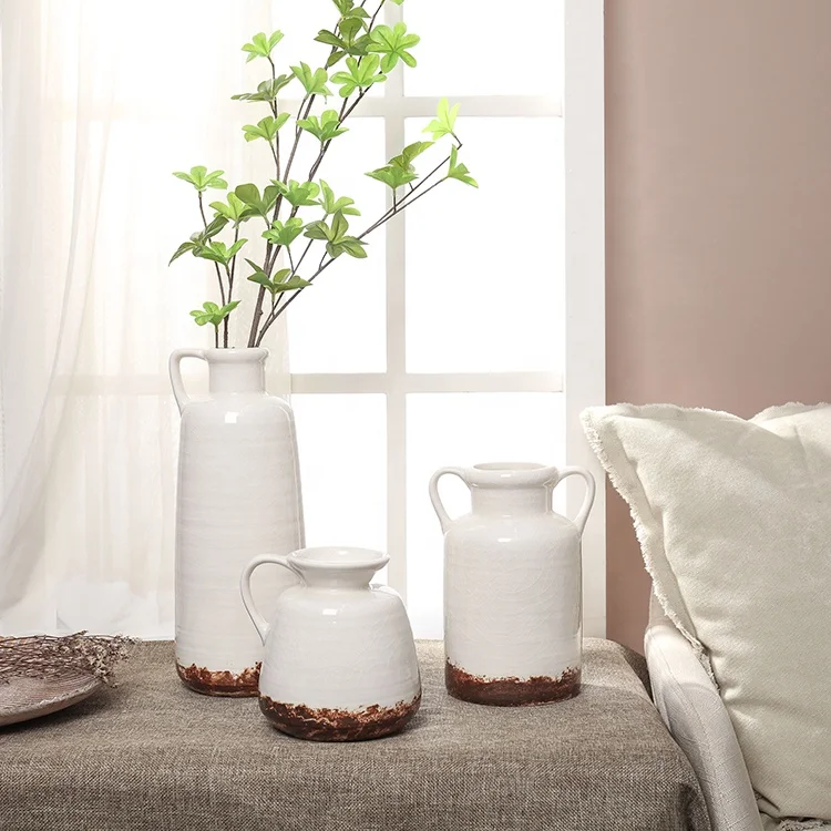 EAGLEGIFTS Nordic Custom Flower Vasen Set Vasi in Ceramic e Porcellana Rustic Decor Porcelain Glaze Vase Set of 3