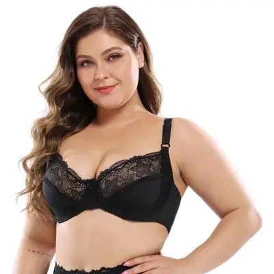 Brief DE Cup Underwire Lace Bra Plus Size Lingerie