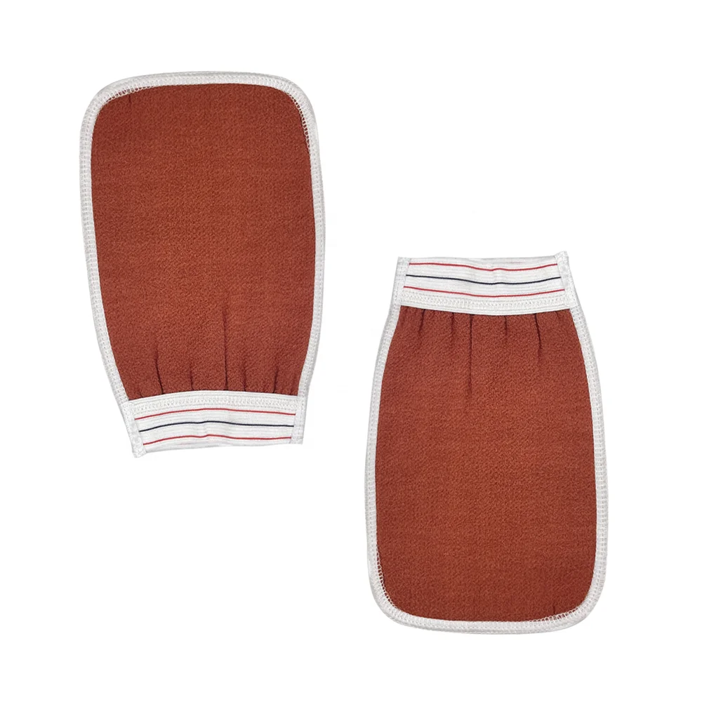 Wholesale Body Scrubber Nylon Viscose Exfoliating Gloves Custom Exfoliating Bath Shower Gloves for Spa