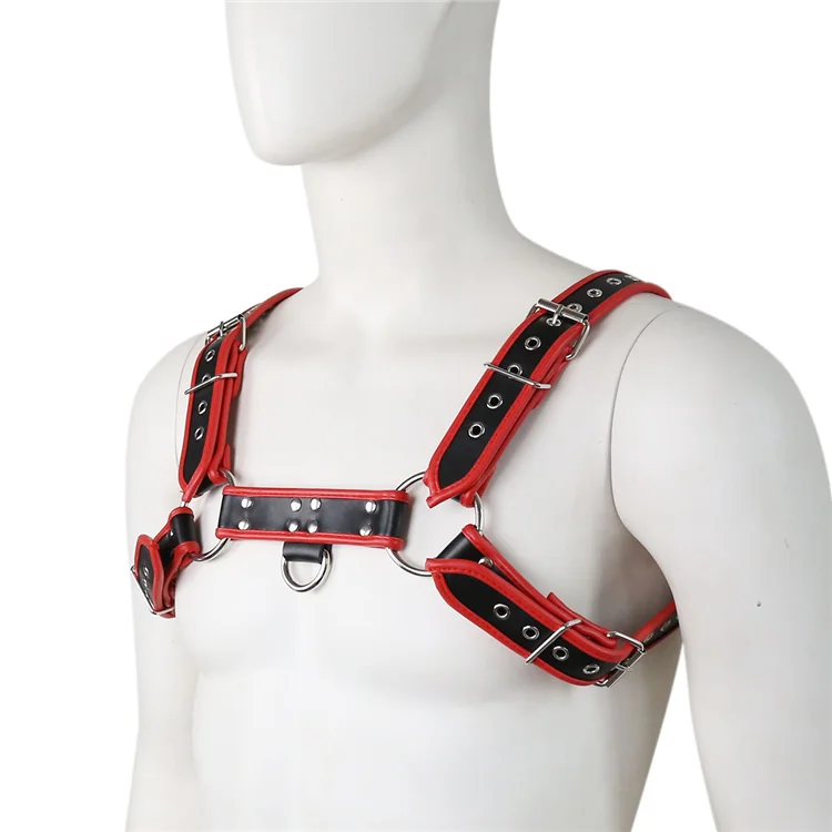 Sexy Harness Erotic Men BDSM Bondage Lingerie Leather Punk Body Chest Harness Belt