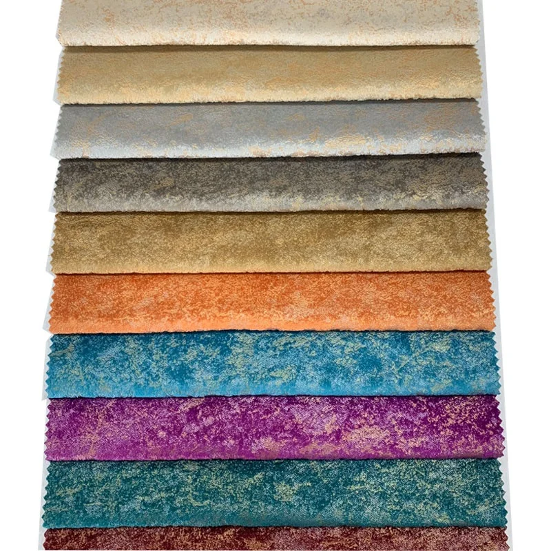 Custom home deco fancy dutch velvet glitter fabric shiny upholstery holland velvet fabric with bronzing for antique furniture