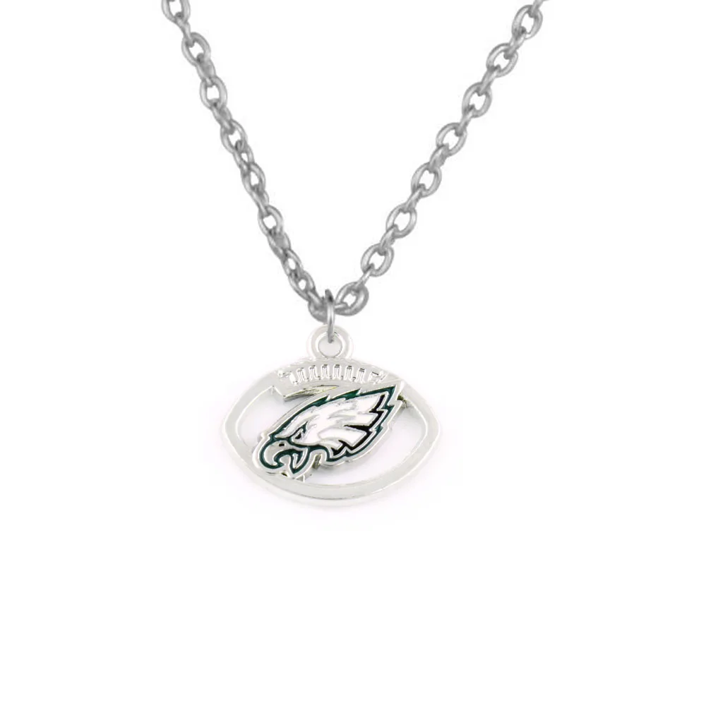 Popular custom Philadelphia Eagles Oval Dropping Oil Necklace necklace custom NFL Baseball 32 Team Necklace In stock