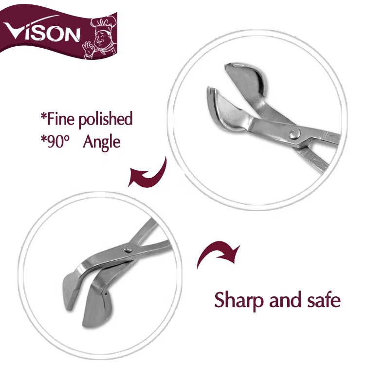 Vison Роскошные Sharp производитель подсвечник из нержавеющей стали ножницы 90 градусов фитиль триммер