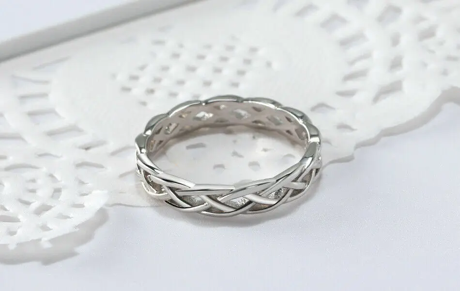 Best Selling Fine Jewellery Women Fashion Jewelry 925 Sterling Silver Plated Size 10 Cutout Ring Finger from India