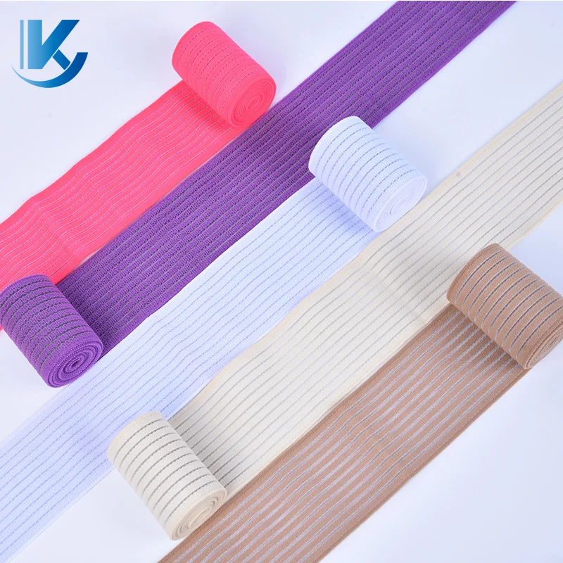KY  wholesale High Quality factory custom elastic band fish silk elastic webbing tape abdominal waist belt