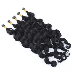 Factory Outlet High Quality Nano Tip Hair Extensions Deep Wave Virgin Remy Human Nano Tip Hair Brazilian Hair Unprocessed 10A