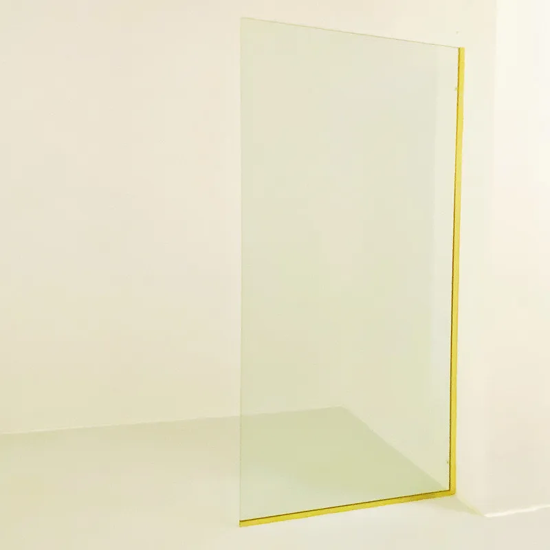 Gold bath tub shower door with SGCC quality tempered glass walk in shower glass door fixed shower door glass